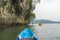 Group of tourists kayaking at Ao tha lane, Krabi