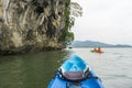 Group of tourists kayaking at Ao tha lane, Krabi