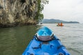 Group of tourists kayaking at Ao tha lane, Krabi Royalty Free Stock Photo