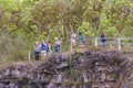 Group of Tourists at Los Gemelos, Galapagos, Ecuador