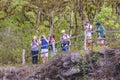 Group of Tourists at Los Gemelos, Galapagos, Ecuador