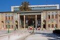 Group of tourists walking around the Golestan Palace