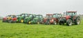 A group of tractors parked up