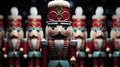 a group of traditional nutcrackers figurines