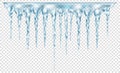 Group of translucent icicles Royalty Free Stock Photo