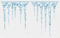 Group of translucent icicles Royalty Free Stock Photo