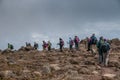 Group trekking on Kilimanjaro