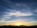 Turkey Vultures Cathartes aura aves Cathartidae Buzzards Soaring at Sunset near St George Utah in South Western Desert USA Royalty Free Stock Photo