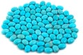 Group of turquoise beads. Royalty Free Stock Photo