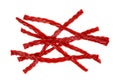 Group Twisted Cherry Licorice Sticks On White Royalty Free Stock Photo