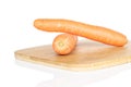 Fresh orange carrot isolated on white Royalty Free Stock Photo