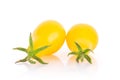 Yellow pear tomato isolated on white Royalty Free Stock Photo