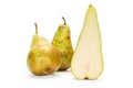 Fresh green conference pear isolated on white Royalty Free Stock Photo