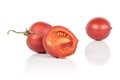 Fresh tomato de barao isolated on white Royalty Free Stock Photo