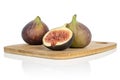 Sweet purple fig isolated on white