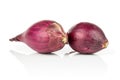 Small red onion bulb isolated on white Royalty Free Stock Photo