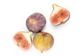 Fresh fig fruit isolated on white Royalty Free Stock Photo