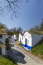 Group of typical outdoor wine cellars in Plze near Petrov, Southern Moravia, Czech Republic Royalty Free Stock Photo