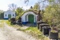 Group of typical outdoor wine cellars in Plze near Petrov, Southern Moravia, Czech Republic Royalty Free Stock Photo