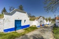 Group of typical outdoor wine cellars in Plze near Petrov, Southern Moravia, Czech Republic Royalty Free Stock Photo