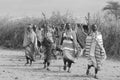 Group of unidentified African women from Masai tribe