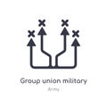group union military strategy icon. isolated group union military strategy icon vector illustration from army collection. editable