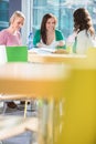 Group of university students studying hard for an exam Royalty Free Stock Photo