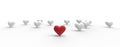 Group of Valentine Hearts on white background.