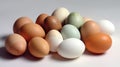 Group of Varied Eggs on Plain Background Royalty Free Stock Photo