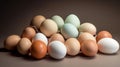 Group of Varied Eggs on Plain Background Royalty Free Stock Photo