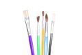 Group of various artist brushes Royalty Free Stock Photo