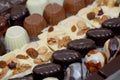 Group of various delicious chocolate candies