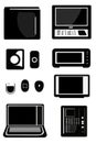 A group of various electronic devices and gadgets on display Royalty Free Stock Photo