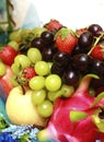 A group of various healthy and sweet tasty fruits Royalty Free Stock Photo