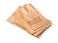 Group of various new empty  brown paper bags Royalty Free Stock Photo