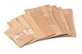 Group of various new empty brown paper bags Royalty Free Stock Photo