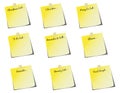 Group of Various Sticky Notes! vector / clip art