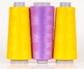 Vary colored thread coils Royalty Free Stock Photo