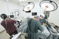 Group of veterinarian surgery in operation room