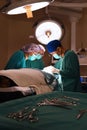 Group of veterinarian surgery in operation room