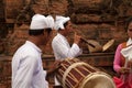 Group of Vietnamese artists performing traditional music and dances Royalty Free Stock Photo