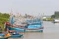 Southeast Vietnam, vietnamese fishing boats on the river