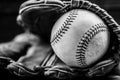 Vintage baseball gear on a wooden background Royalty Free Stock Photo