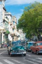 Group of vintage cars in Havana