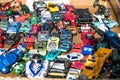 Group of vintage metal miniature cars sold at thrift store