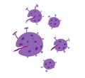 Group of viruses monster coronavirus attacks