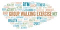 Group Walking Exercise word cloud