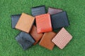 Group wallets of leather Royalty Free Stock Photo