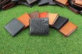 Group wallets of leather Royalty Free Stock Photo