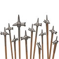 Group of warhammers pointing skyward Royalty Free Stock Photo